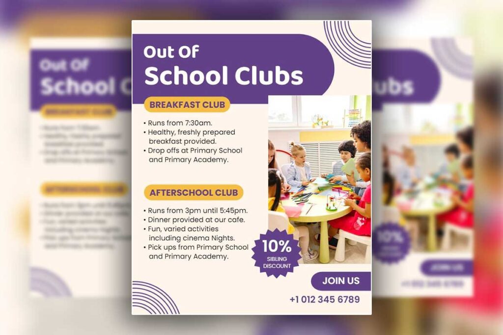 Out Of School Clubs Promotion Flyer Template
