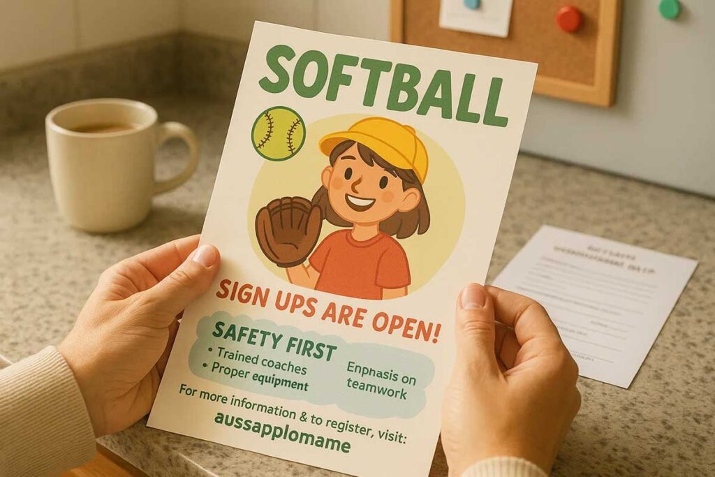 Parent engagement softball flyer design