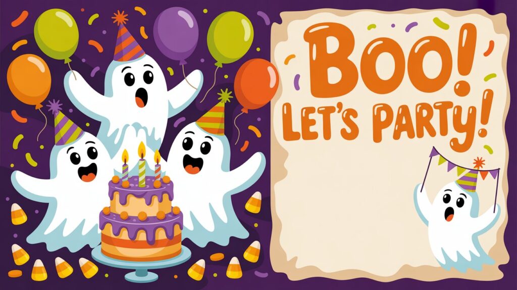 party ghost illustration