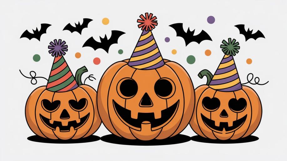 party pumpkin clipart white background