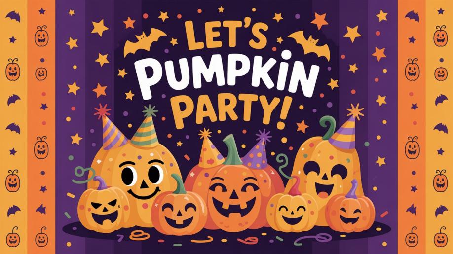 party pumpkin clipart