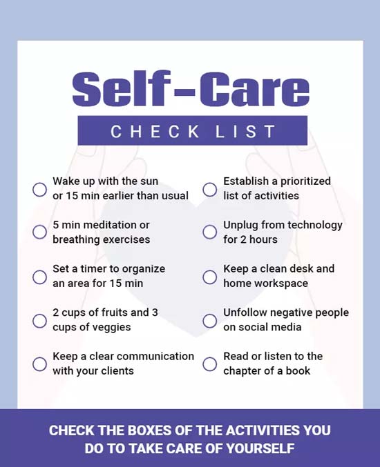 Pastel Self-Care and Mental Health Flyer Highlighting Wellness Tips and Relaxation Practices