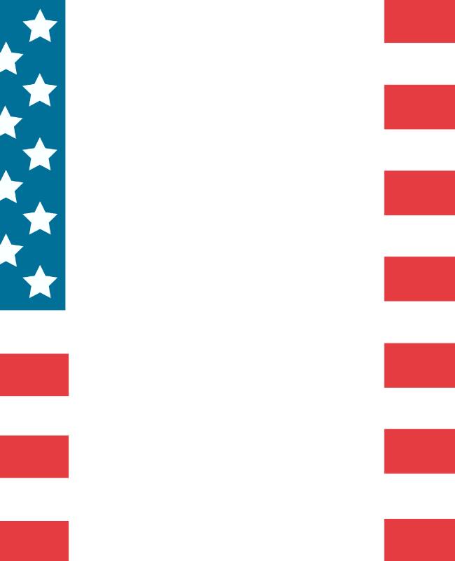 Patriotic Border For July Fourth Independence Day Designs