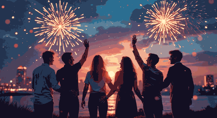 People Celebrating New Year Event