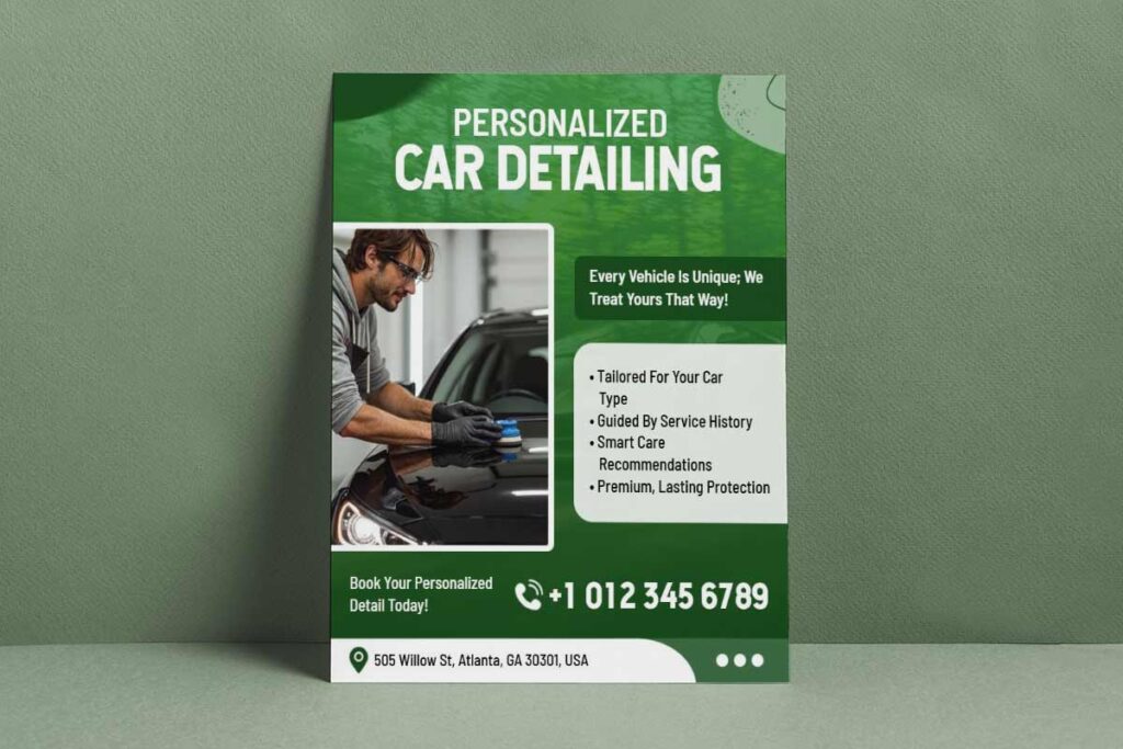 Personalized Car Detailing Service Flyer Template