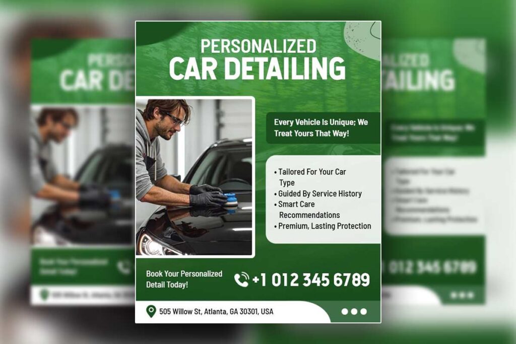 Personalized Car Detailing Service Flyer Template