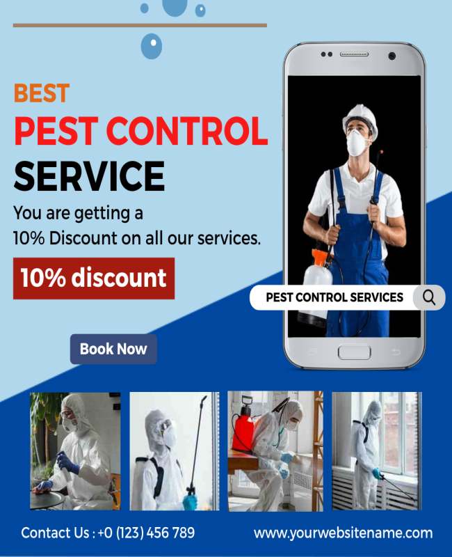 Flyer design highlighting specialized pest control services for targeted solutions