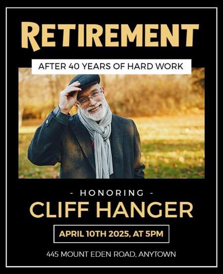 Photo Retirement Flyer