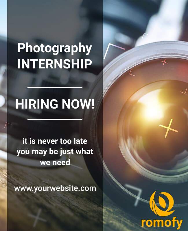 Photography Internship Flyer Template