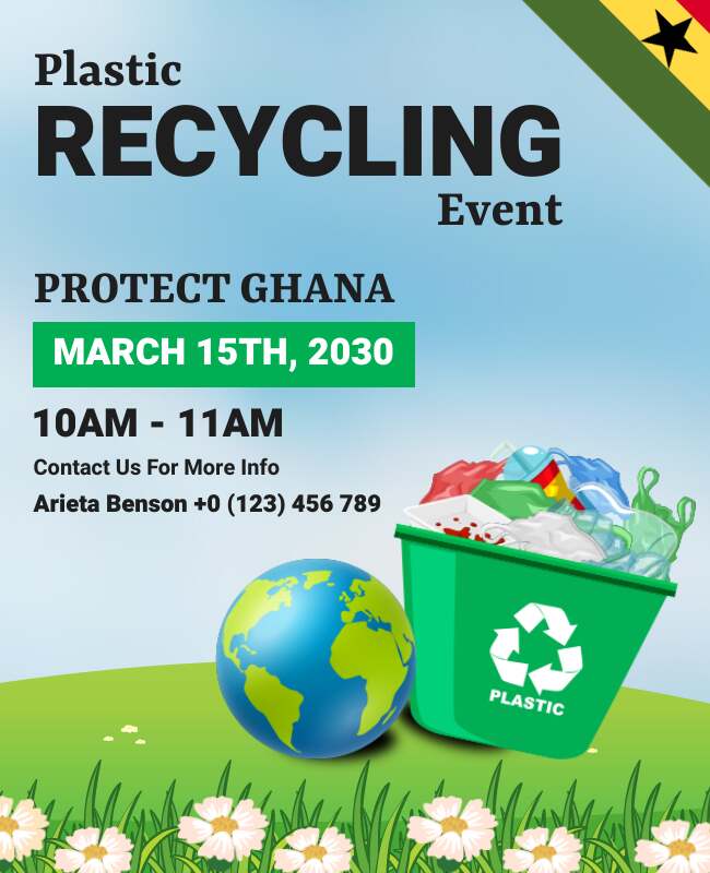 Plastic Recycling Event Flyer Template