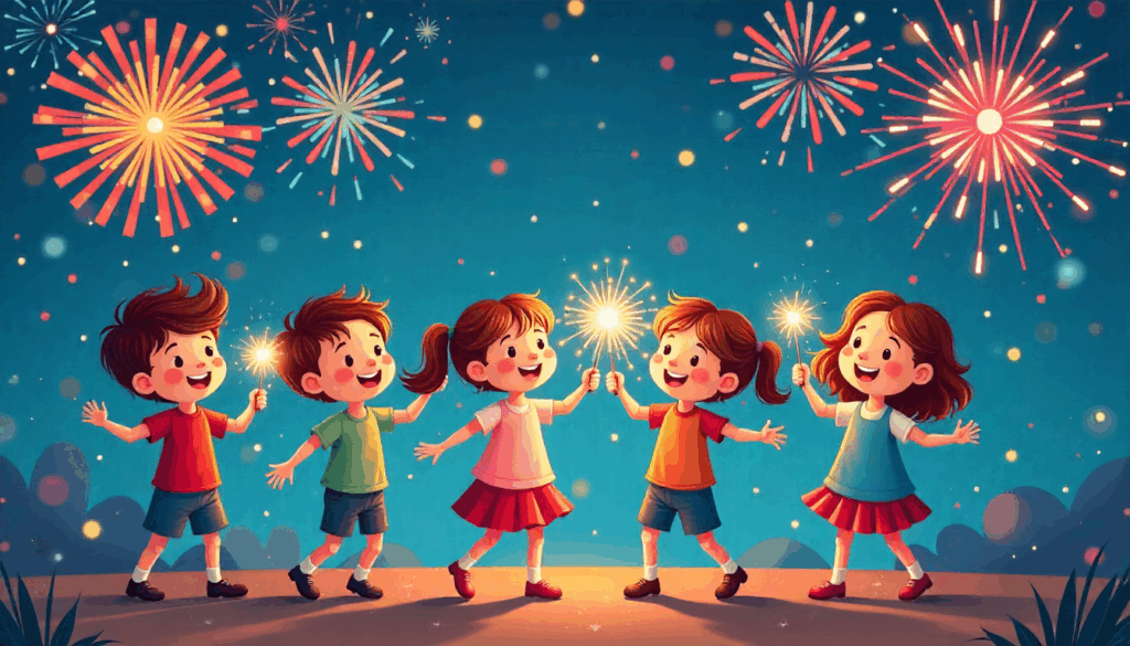 Playful Cartoon Children Image