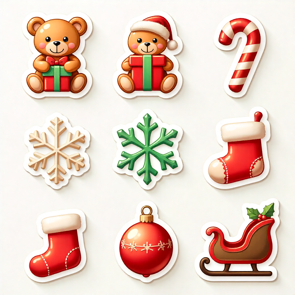 Whimsical Holiday Icons Collection 