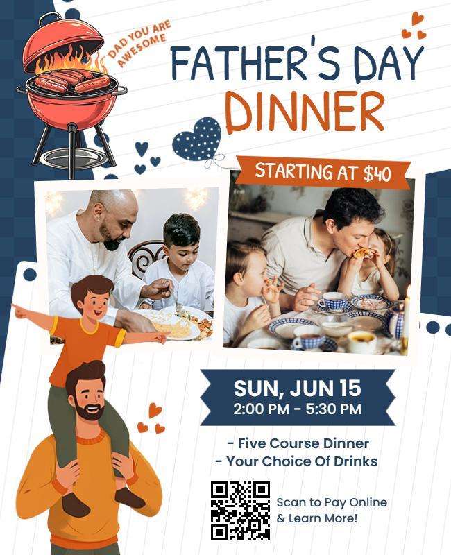 Father's day Celebration Dinner Sale Image