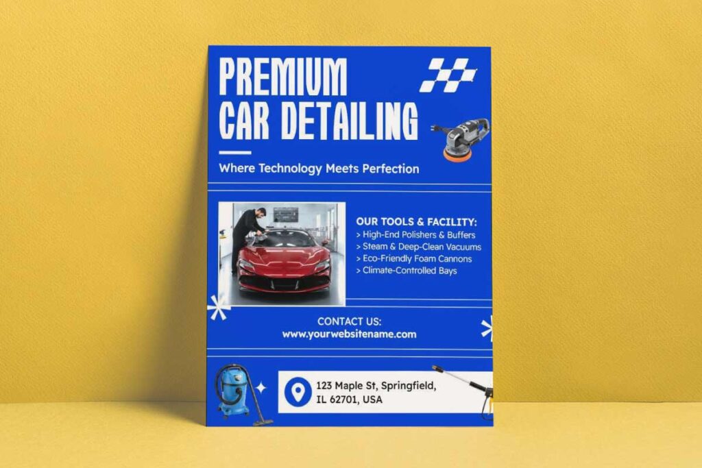 Premium Car Detailing Service Promotion Flyer Template