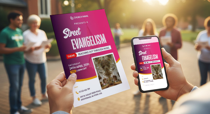 Premium Evangelism Flyers For Digital Physical Integration