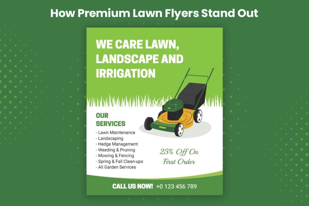 premium lawn care lead generation flyers