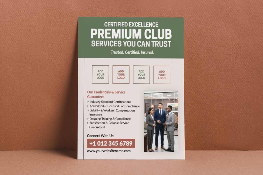 Premium Services Assurance Club Flyer Template