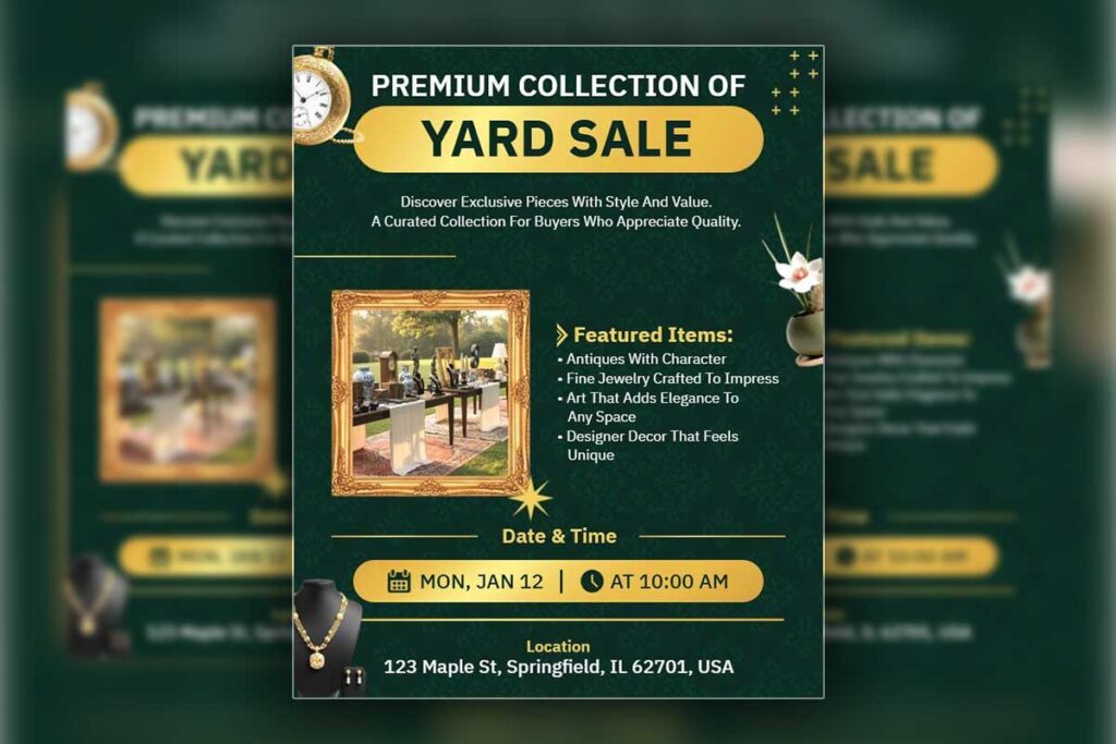 Premium Yard Sale Event Flyer Template