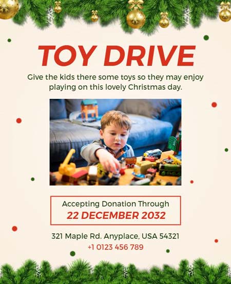 Printed Toy Drive Flyer