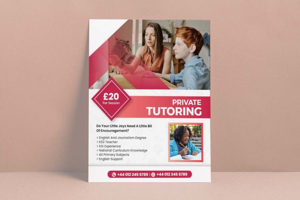Private Tutoring Services Promotional Flyer Template