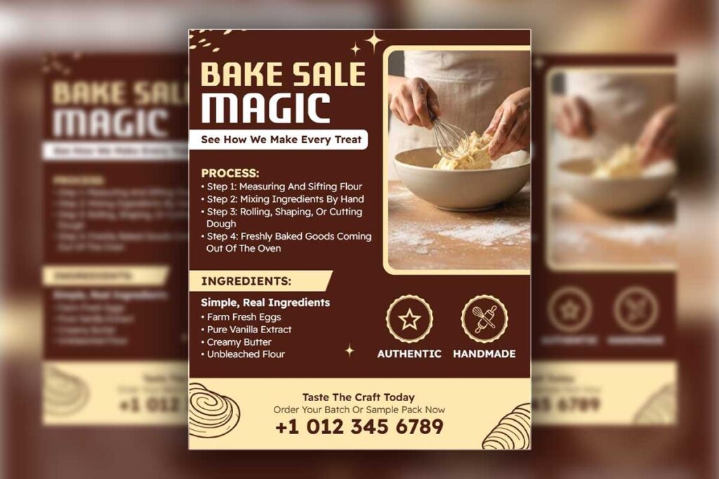Homemade Bake Sale Event Flyer Template
