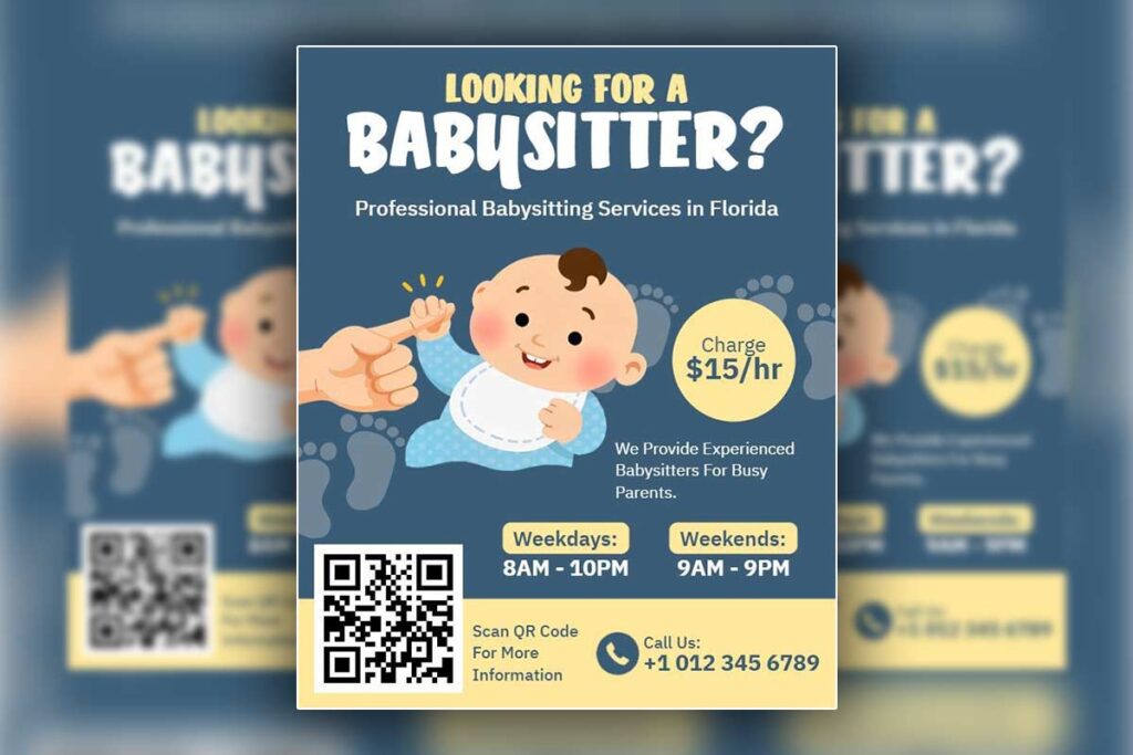 Professional Babysitting Flyer