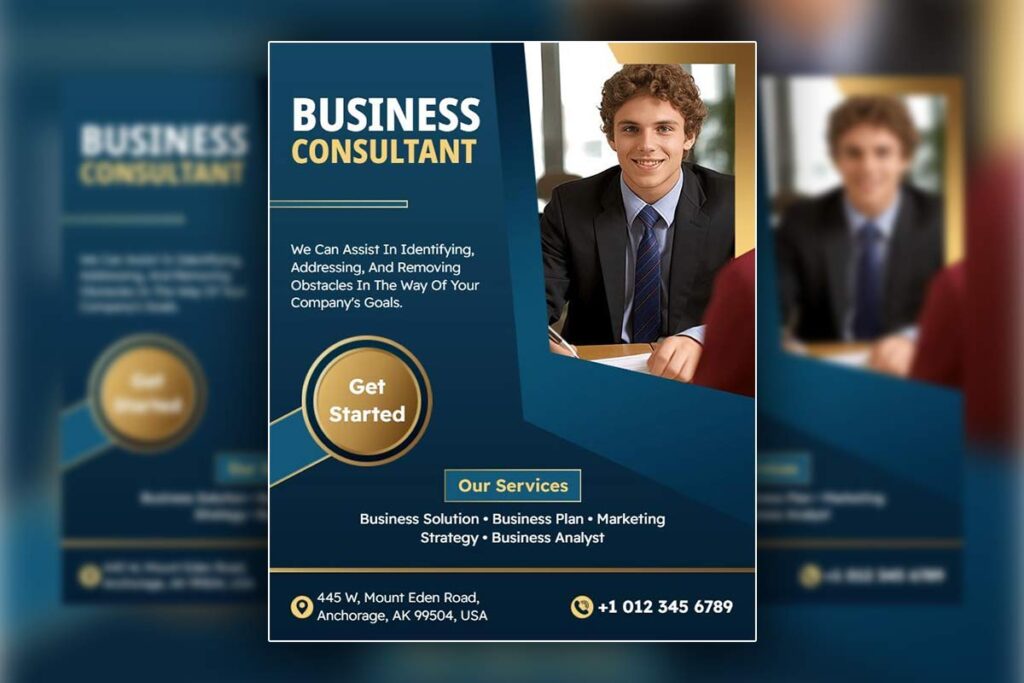 Professional Business Consultant Services Flyer Template