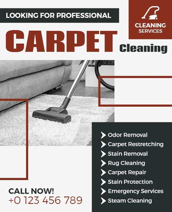 Professional Carpet Cleaning Services Flyer Showcasing Expertise and Service Offers