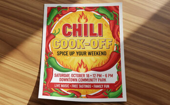 Professional Chili Cook-Off Flyers for Service Providers