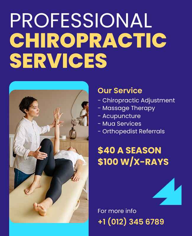 Professional Chiropractic Services Flyer Template