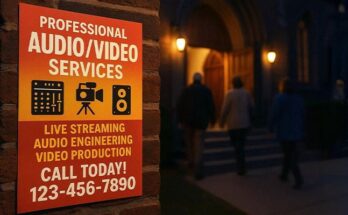 professional church flyers for A-V service providers