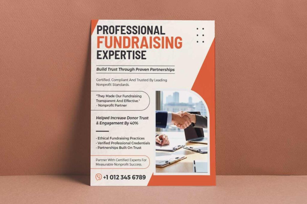 Professional Fundraising Expertise Promotional Flyer Template