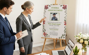 Professional Funeral Flyers for New Licensed Directors