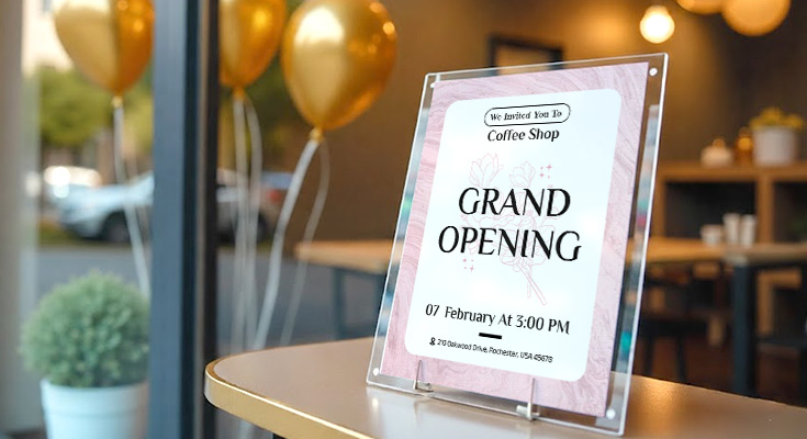 professional grand opening flyers