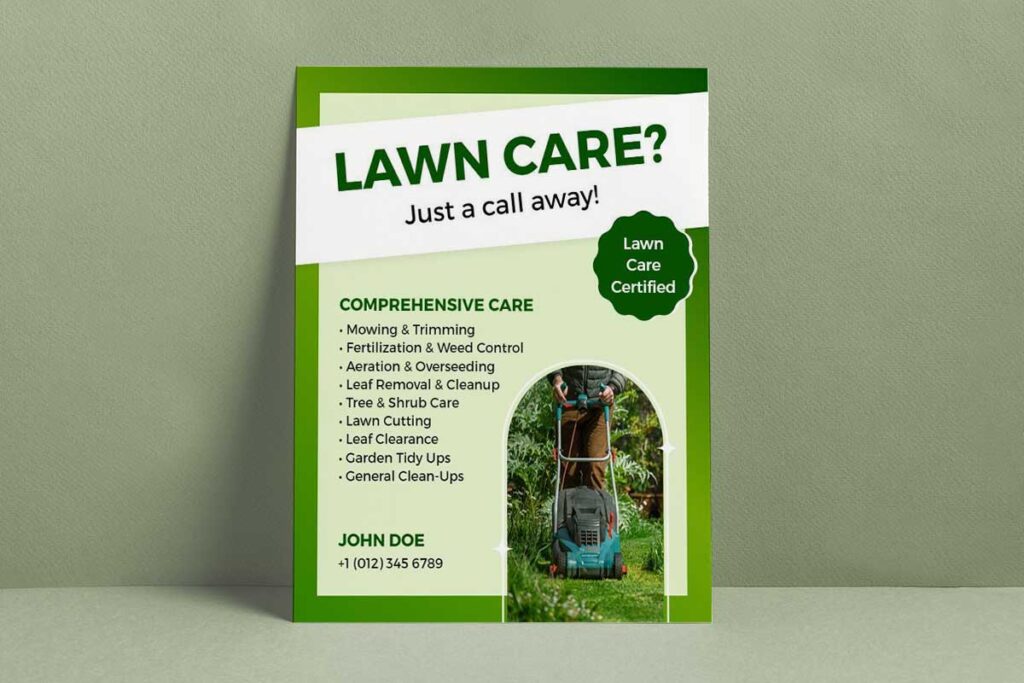 professional lawn care flyer showcase expertise
