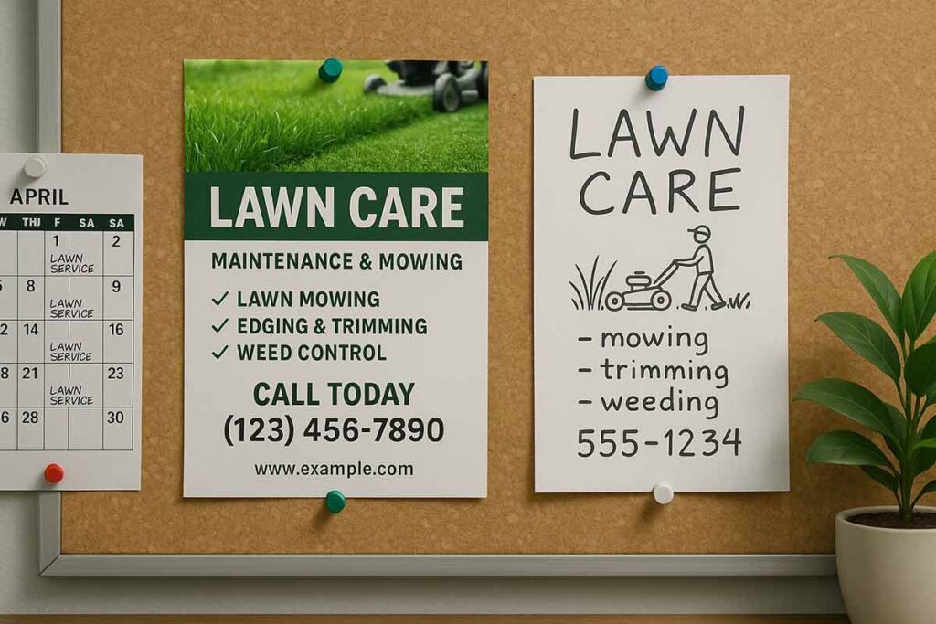 professional lawn care flyers showcase expertise