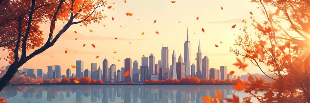 Professional Thanksgiving Illustration LinkedIn Banner