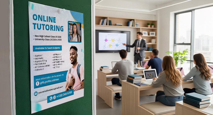 Professional Tutoring Flyers for Multi-Platform Services