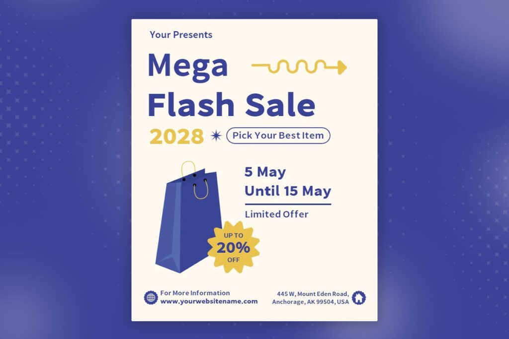 Promotional Mega Flash Sale Flyer Template