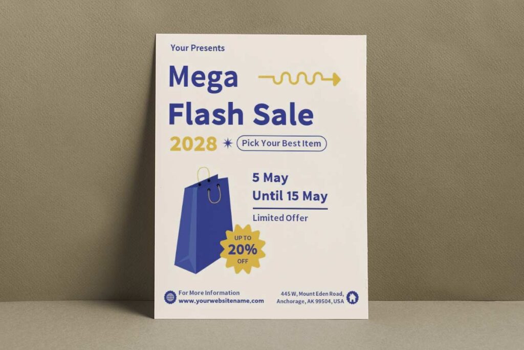 Promotional Mega Flash Sale Flyer Template