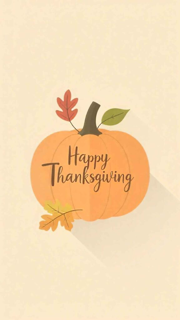Pumpkin With Thanksgiving Text Background