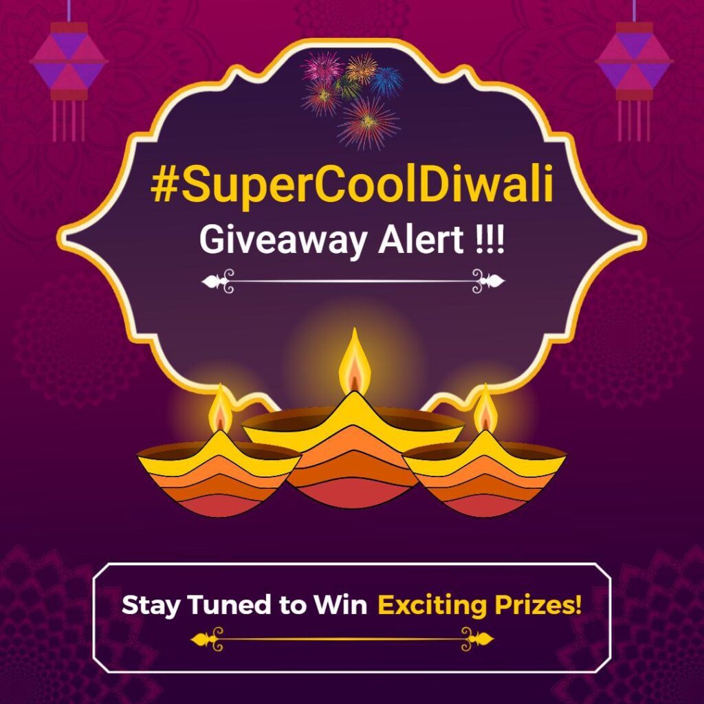 Dark Purple and Yellow Decorative Diwali Contest Instagram Post