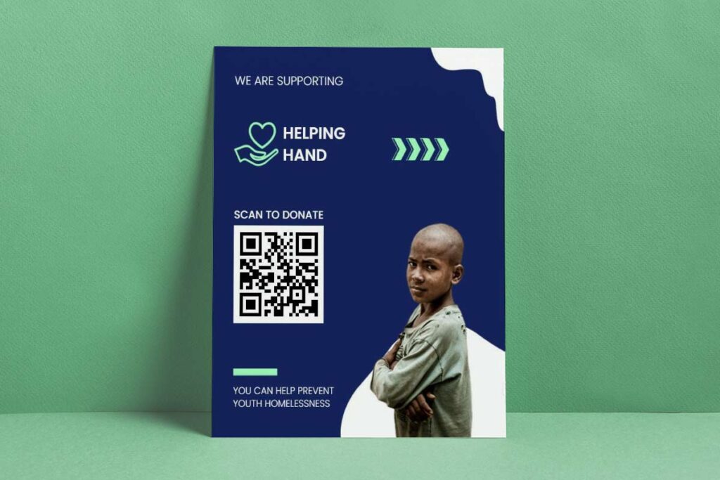 QR Code Donation Campaign Flyer Template