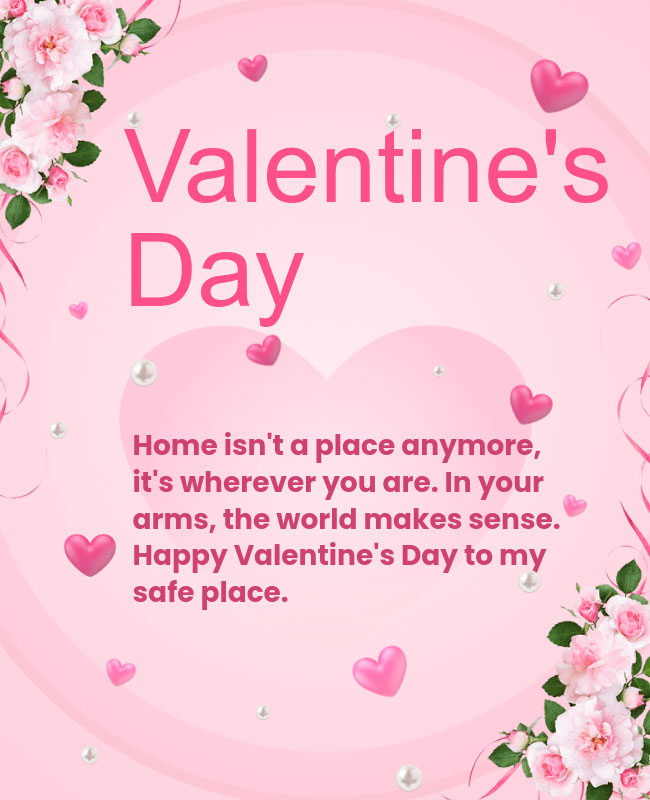 Quiet Comfort Romantic Valentines Day Wishes