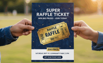 raffle lead generation flyer