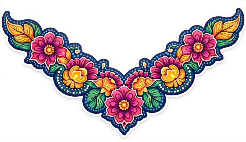 Rangoli Motif in Warm Colors