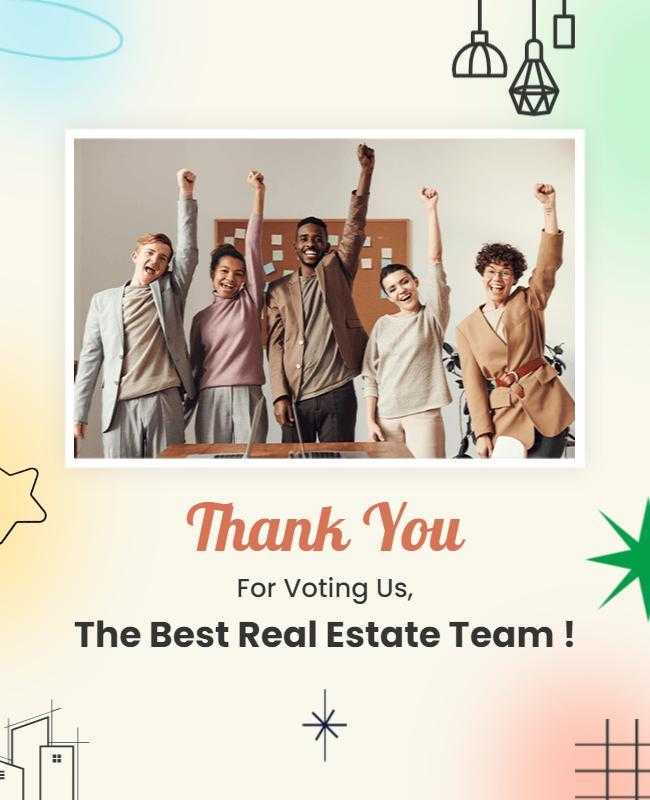 Real Estate Award Winner Team Appreciation Flyer