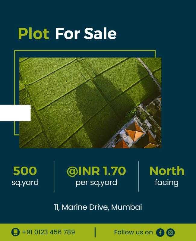 Real Estate Commercial Plot for Sale Flyer