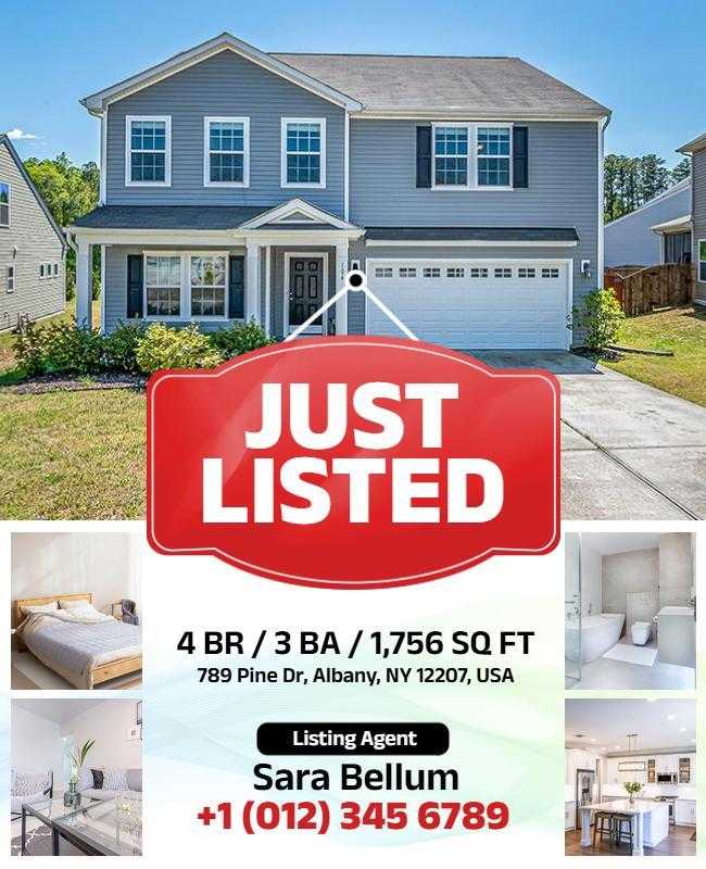 Just Listed Home Flyer Template