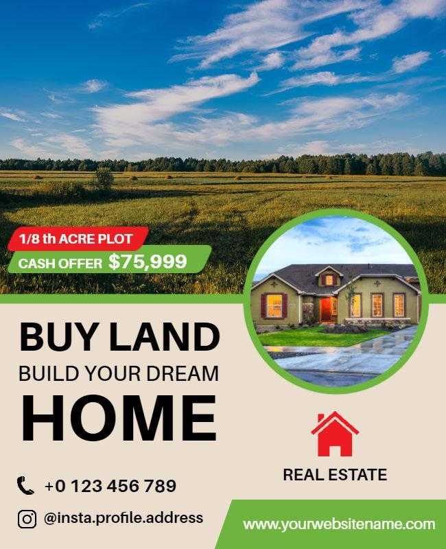 Real Estate Land for Sale Flyer